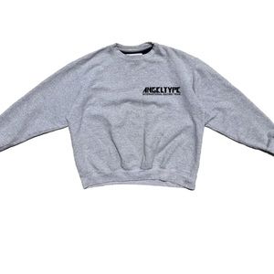 Angel Type French Terry Cotton Sweater Gray Gray Anime Japan Motorcycle Sports